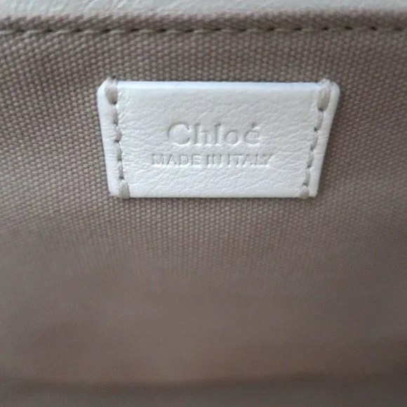 CHLOE ROY BUCKET BAG CREAM LEATHER SMALL CROSSBODY SHOULDER BAG - Picture 11 of 13